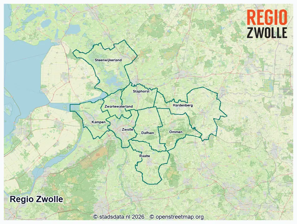 Kaart Regio Zwolle